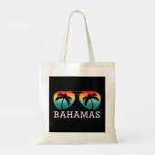 Bahamas Souvenir Retro Sunset Trip Summer Vacking Tote Bag (Achterkant)