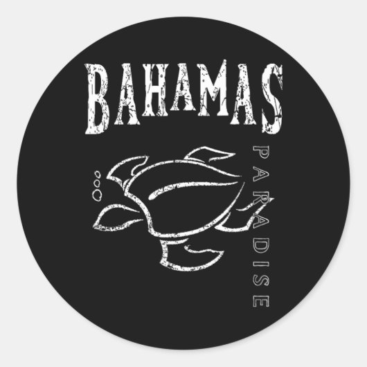 Bahamas Souvenir Ronde Sticker (Voorkant)