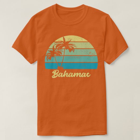 Bahamas Souvenir Vacation  Palm T-shirt (Design voorkant)