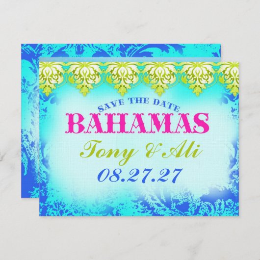 BAHAMAS Sparen Datum 2 Save The Date (Voorkant / Achterkant)