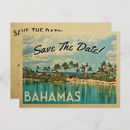 Bahamas sparen de Datum  Briefkaarten (Voorkant / Achterkant)