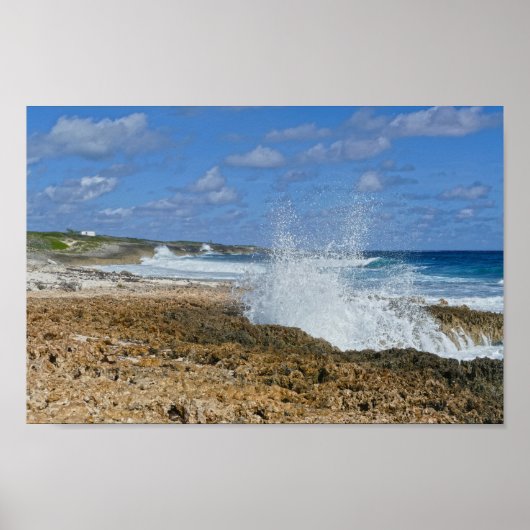Bahamas Splash, Great Abaco Island, de Bahama's Poster (Voorkant)
