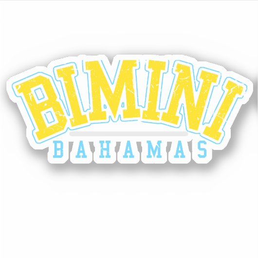 Bahamas Sticker Bimini Vakantie Bahamaanse Cruise (Voorkant)