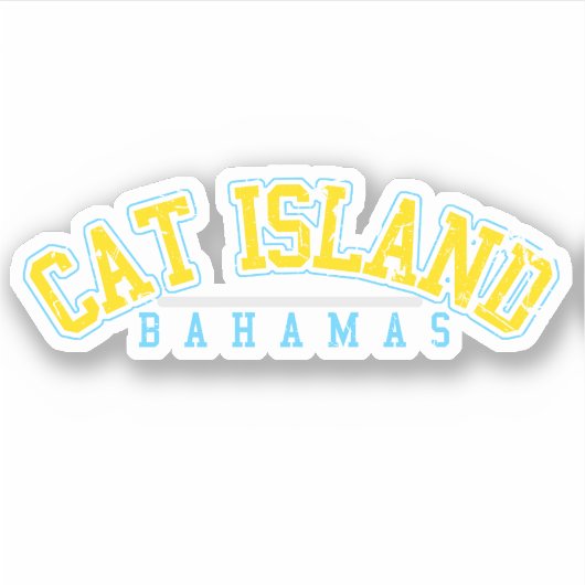 Bahamas Sticker Cat Island Vakantie Cruise (Voorkant)