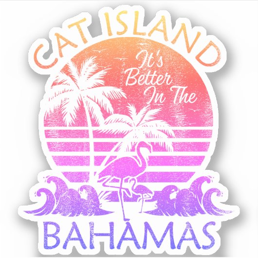 Bahamas Sticker Cat Island Vakantie Strand Cruise (Voorkant)