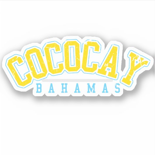Bahamas Sticker CocoCay Vakantie Bahamaanse Cruise (Voorkant)