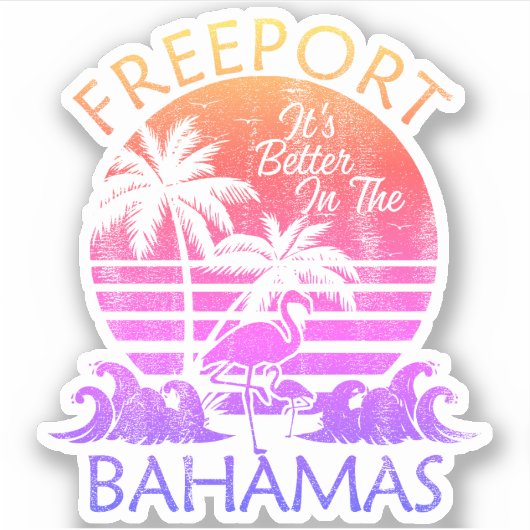 Bahama's Sticker Freeport Vakantie Beach Cruise (Voorkant)