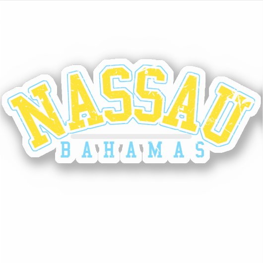 Bahamas Sticker Nassau Vakantie Bahamaanse Cruise (Voorkant)