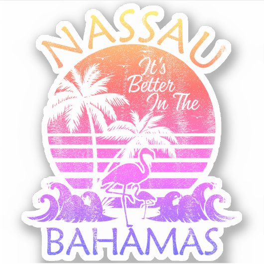 Bahamas Sticker Nassau Vakantie Strand Cruise (Voorkant)