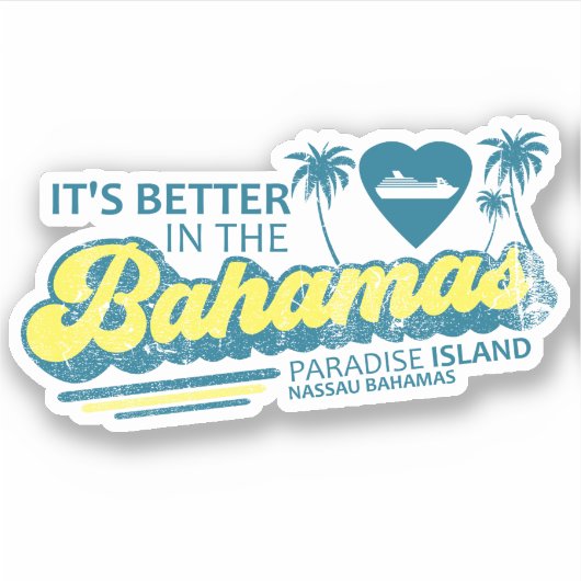Bahama's Sticker Paradise Island vakantiecruise (Voorkant)