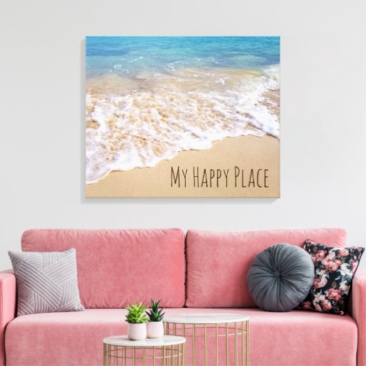 Bahamas strand surfen canvas afdruk (Insitu (Woonkamer))