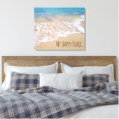Bahamas strand surfen canvas afdruk (Insitu (Slaapkamer))
