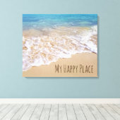 Bahamas strand surfen canvas afdruk (Insitu (Houten vloer))