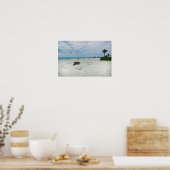 Bahamas strand vuurplaats poster (Keuken)