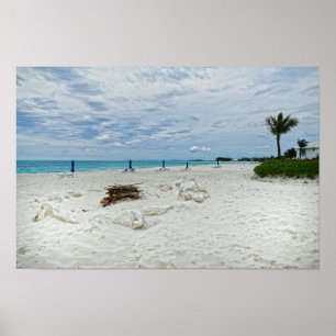 Bahamas strand vuurplaats poster