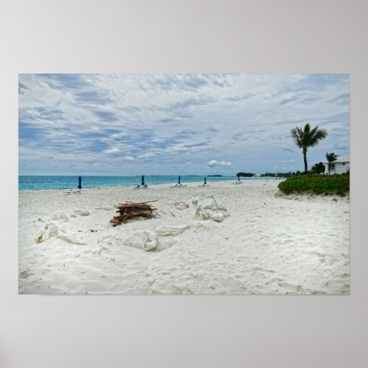 Bahamas strand vuurplaats poster (Voorkant)