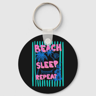Bahamas Strand Zomer Vakantie Retro Zonsondergang  Sleutelhanger