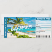 Bahamas Surprise Trip Boarding Pass Gift Card Kaart (Voorkant)