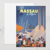  Bahamas Travel Art, Fly Nassau door Clipper (Voorkant / Achterkant)