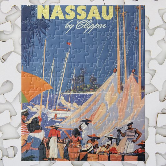 Bahamas Travel Art, Fly Nassau door Clipper Legpuzzel