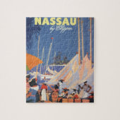 Bahamas Travel Art, Fly Nassau door Clipper Legpuzzel (Verticaal)