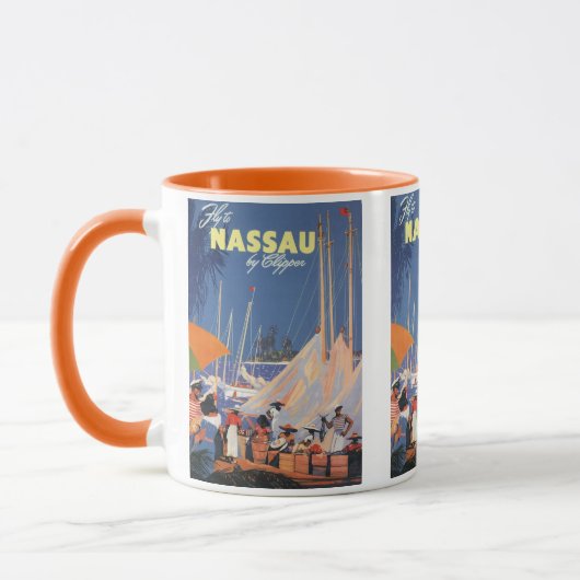  Bahamas Travel Art, Fly Nassau door Clipper Mok (Links)