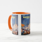  Bahamas Travel Art, Fly Nassau door Clipper Mok (Voorkant links)