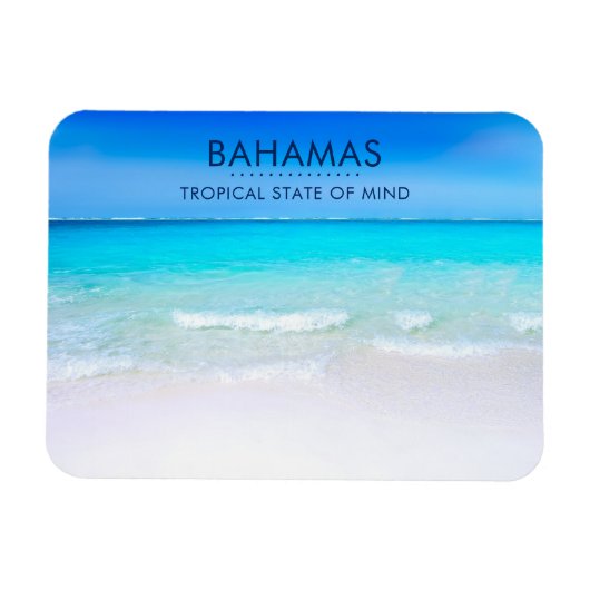 Bahamas Tropical Beach met een Turquoise Zee Magneet (Horizontaal)