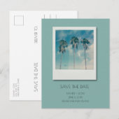 Bahamas Tropical Beach Wedding Save the Date Aankondigingskaart (Voorkant / Achterkant)