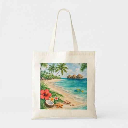 Bahama's Tropisch Strandparadijs Tote Bag (Voorkant)