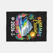 Bahamas Vacation 2026 Squad Family Friends Matchin Fleece Deken (Voorkant (Horizontaal))