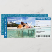 Bahamas Vacation Gift Boarding Pass Ticket (Voorkant / Achterkant)