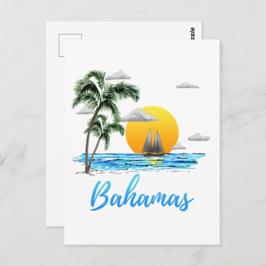 Bahamas Vacation Sailing Briefkaart (Voorkant / Achterkant)