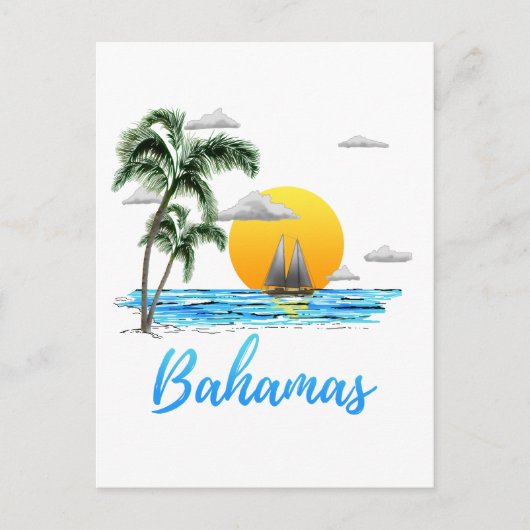 Bahamas Vacation Sailing Briefkaart (Voorkant)