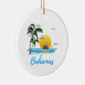 Bahamas Vacation Sailing Keramisch Ornament (Rechts)
