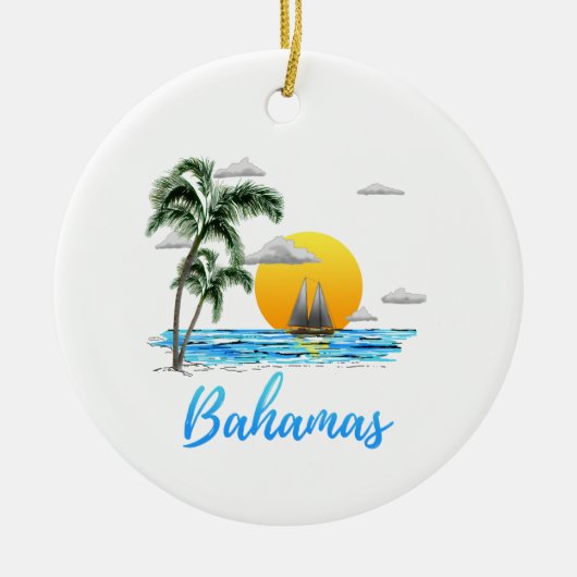 Bahamas Vacation Sailing Keramisch Ornament (Voorkant)
