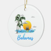 Bahamas Vacation Sailing Keramisch Ornament (Links)