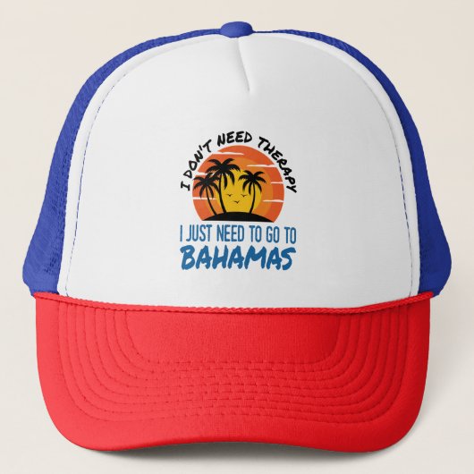 Bahamas Vacation Tropical Beach Trip Therapy Trucker Pet (Voorkant)