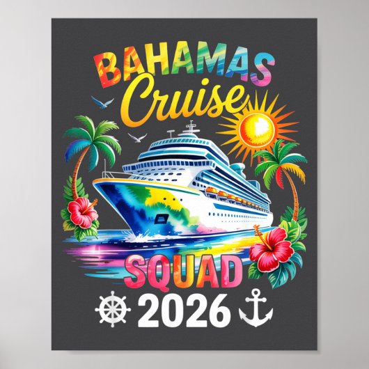 Bahamas Vakantie 2026 Groep Familie Vrienden Match Poster (Voorkant)