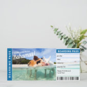 Bahamas Vakantie Cadeau Instapkaart Ticket (Staand voorkant)