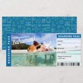 Bahamas Vakantie Cadeau Instapkaart Ticket (Voorkant / Achterkant)