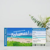 Bahamas Vakantie Reis Cadeau Ticket (Staand voorkant)