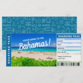 Bahamas Vakantie Reis Cadeau Ticket (Voorkant / Achterkant)