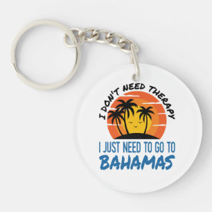 Bahama's Vakantie Tropisch Strand Trip Therapie Sleutelhanger