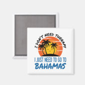 Bahama's Vakantie Tropische Strand Trip Therapie Magneet (Voorkant / Achterkant)