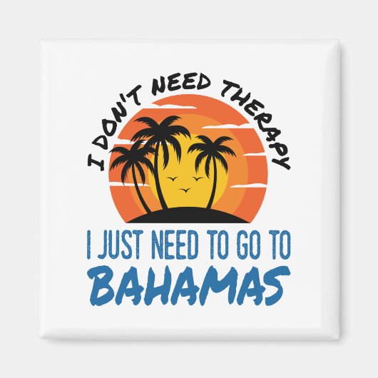 Bahama's Vakantie Tropische Strand Trip Therapie Magneet (Voorkant)