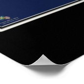 Bahama's van het eiland Bimini van de ruimtesatell Poster (Hoek)