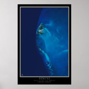 Bahama's van het eiland Bimini van de ruimtesatell Poster