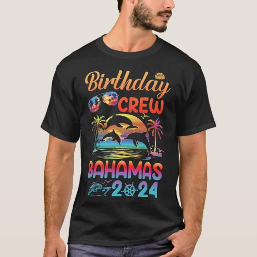 Bahamas Verjaardagsuitje Vakantie 2024 Matching Gr T-shirt (Voorkant)