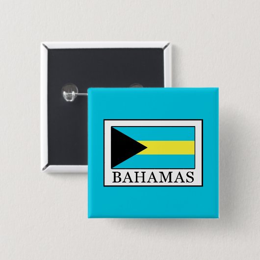 Bahamas Vierkante Button 5,1 Cm (Voorkant /achterkant)